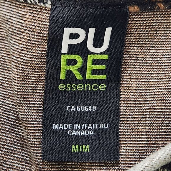 Pure Essence Urbanology Stretch Sweater Knit Top Medium Black Brown White Nordic - Picture 5 of 9